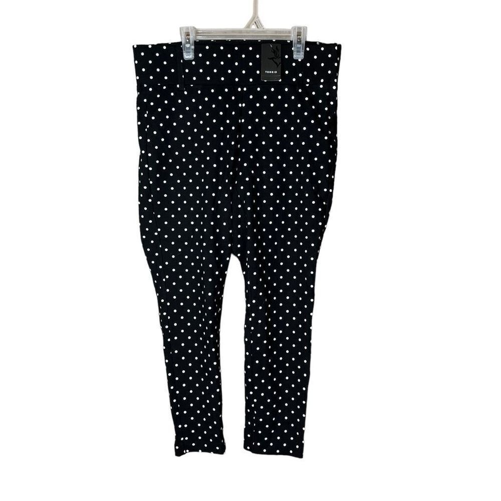 Torrid Black and White Polka Dot Pants